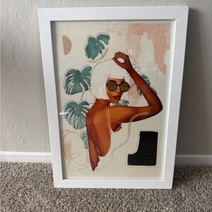Wynwood Studio Framed Wall Art 19x13” Art Print Women Jungle Boho